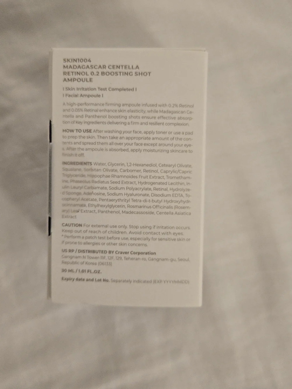 (NEW) Retinol 0.2% Boosting Shot Ampoule SKIN1004